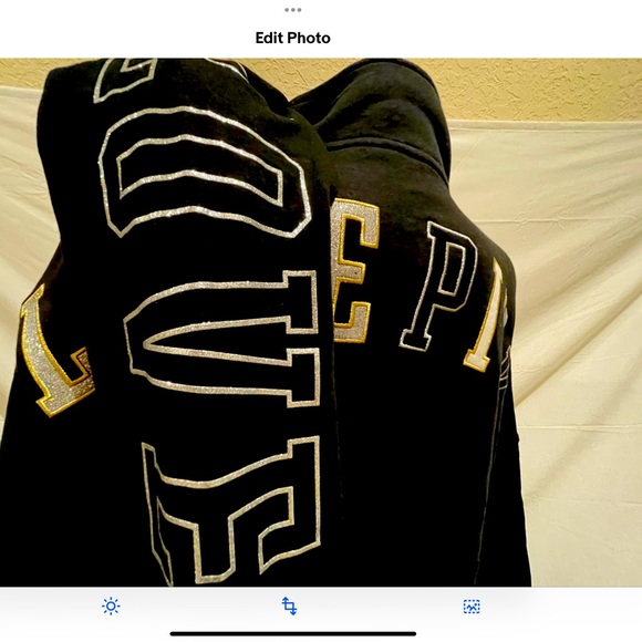 NEW VICTORIAS SECRET PINK BLING VARSITY FULL ZIP & PANTS SET RARE XS-XXL ❤️ - Picture 2 of 8